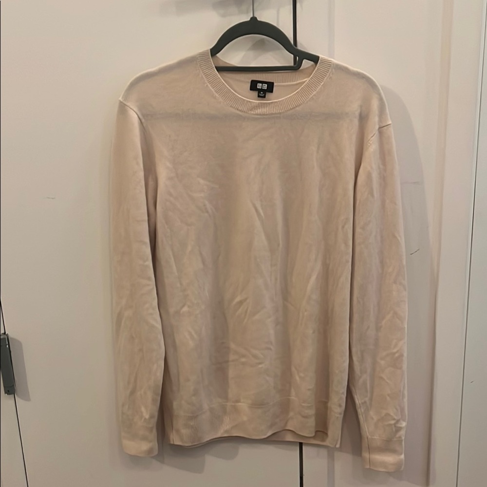 Uniqlo Cream Cashmere Crewneck Sweater - Picture 3 of 4